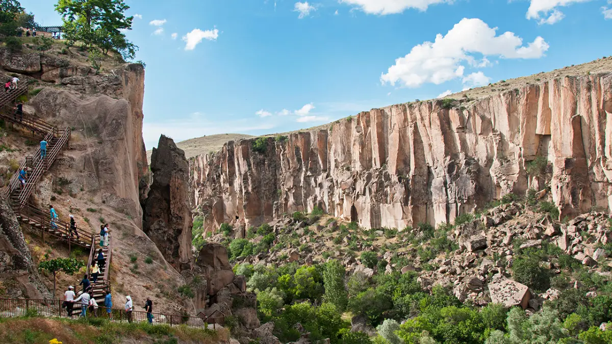 Tourists enjoying the Ihlara hiking